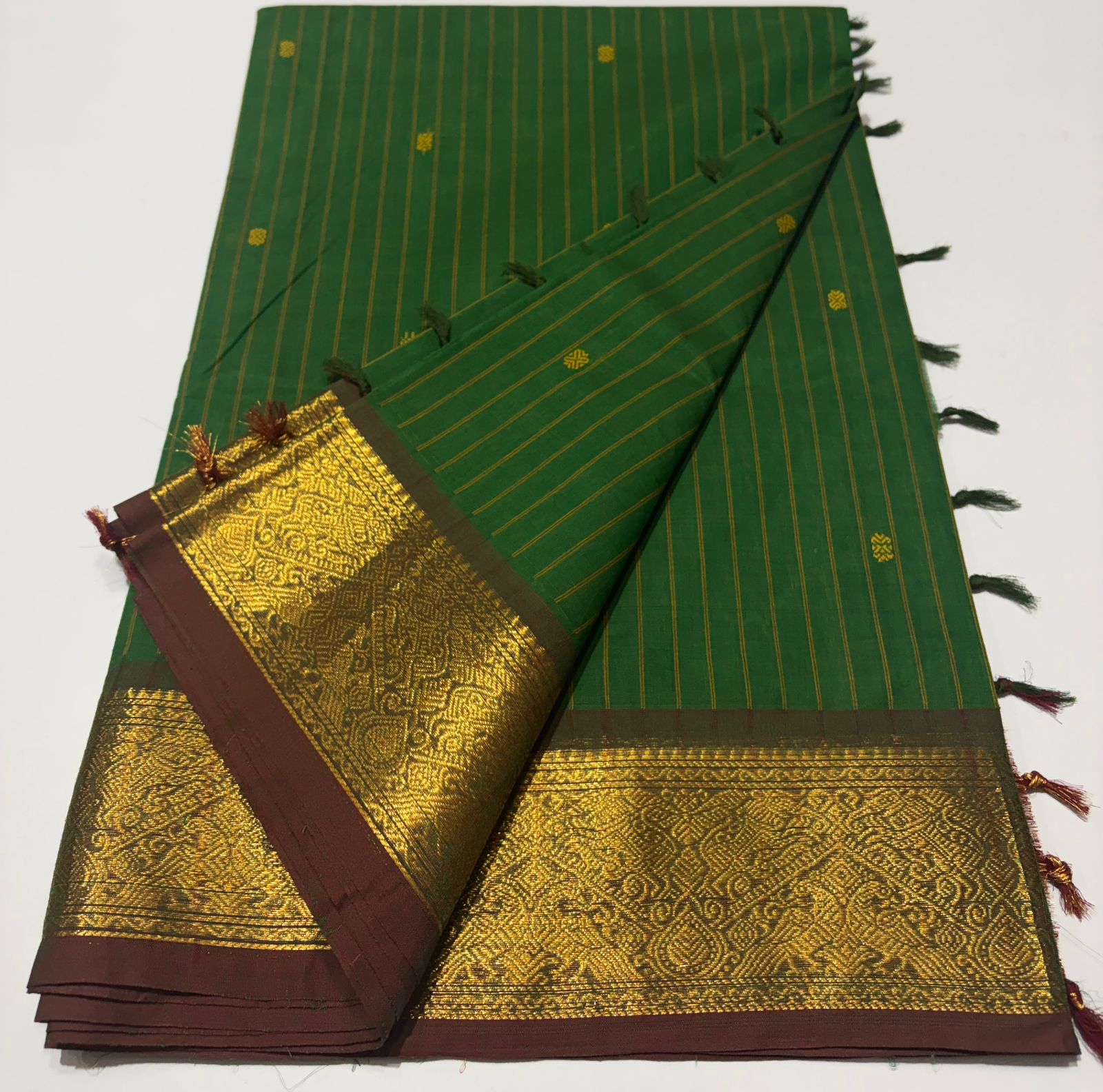 Tussar Silk or Mangalagiri Cotton-Silk Saree.
